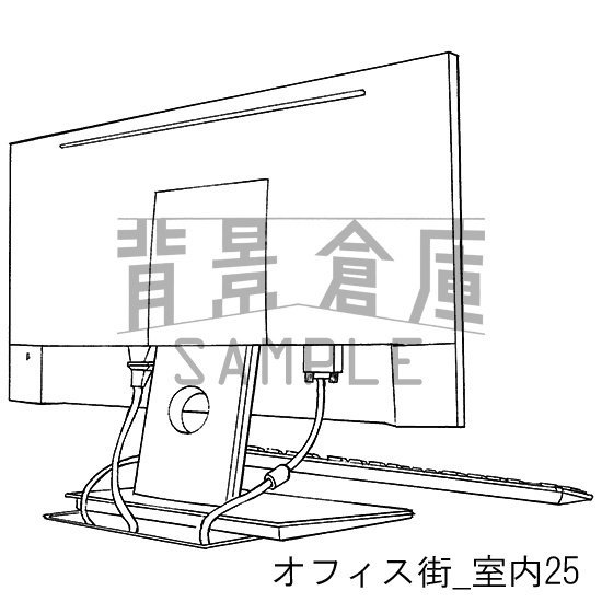 オフィス街の背景集_セット6(室内・PC)