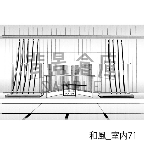 和風_背景素材集22(室内)_トーン