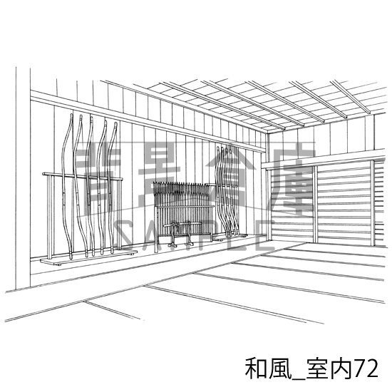 和風_背景素材集22(室内)_トーン