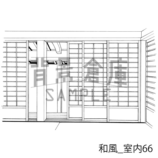 和風_背景素材集22(室内)_トーン