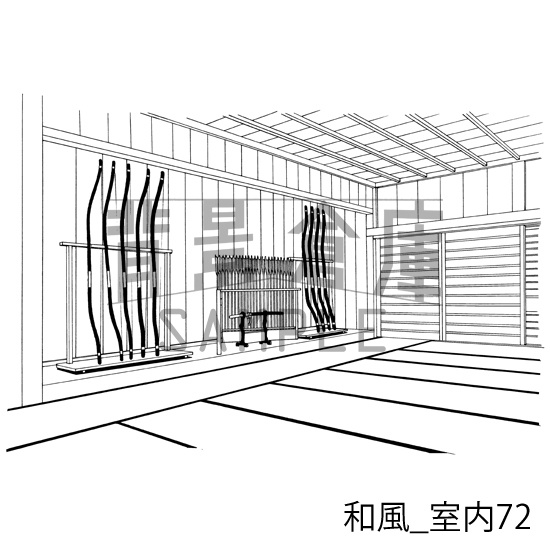 和風_背景素材集22(室内)_トーン