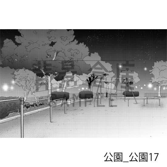 公園_背景素材集3(公園)_トーン