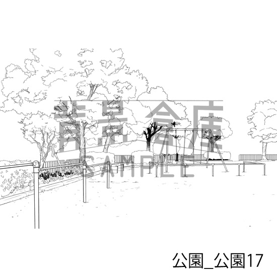 公園_背景素材集3(公園)_トーン