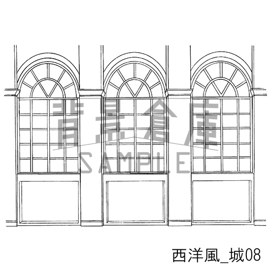 西洋風の背景集_セット4(城)