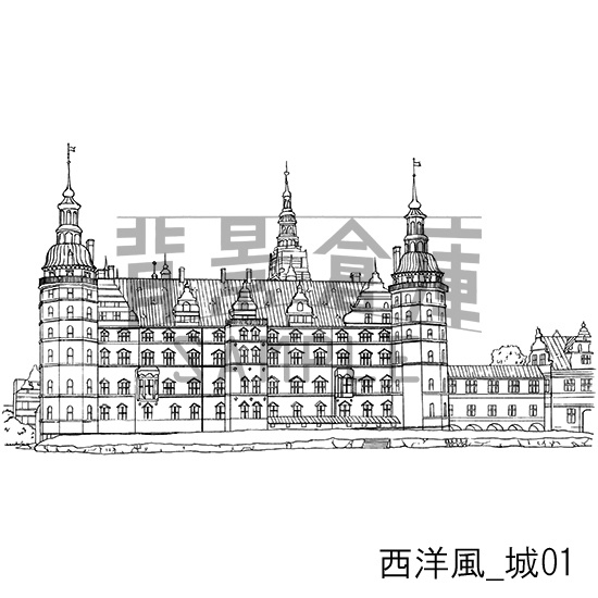 西洋風の背景集_セット4(城)