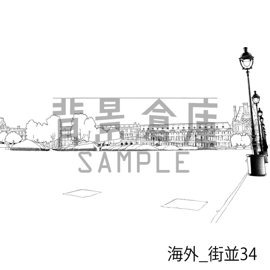 海外_背景素材集6(街並)_トーン