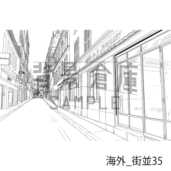 海外_背景素材集6(街並)_トーン