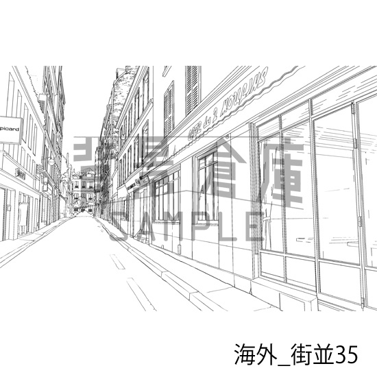 海外_背景素材集6(街並)_トーン