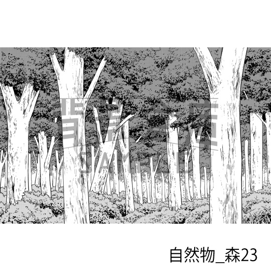 自然物_背景素材集12(森)_トーン