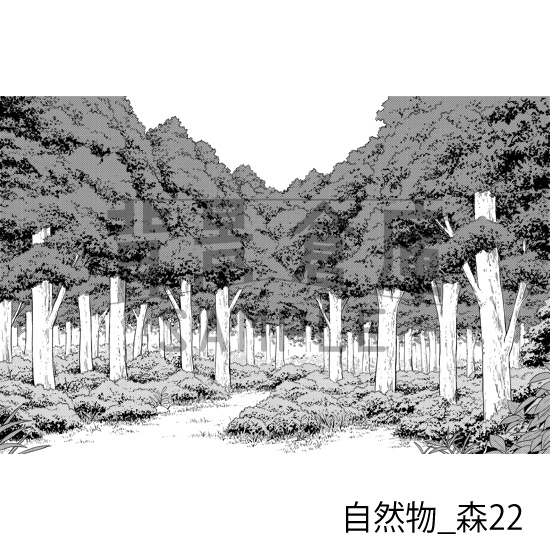 自然物_背景素材集12(森)_トーン