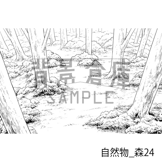 自然物_背景素材集12(森)_トーン