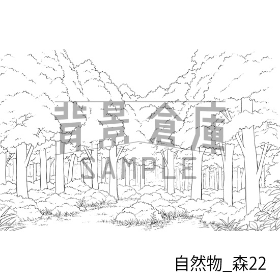 自然物_背景素材集12(森)_トーン