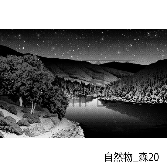 自然物_背景素材集12(森)_トーン