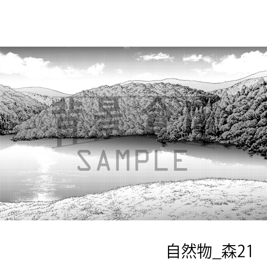 自然物_背景素材集12(森)_トーン