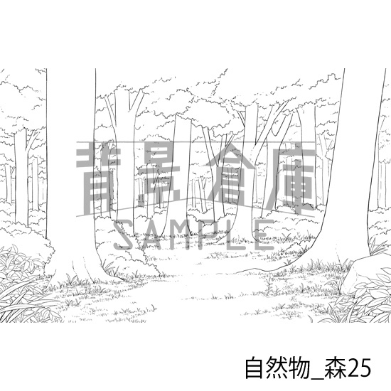 自然物_背景素材集12(森)_トーン