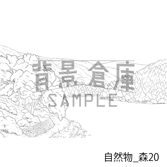 自然物_背景素材集12(森)_トーン