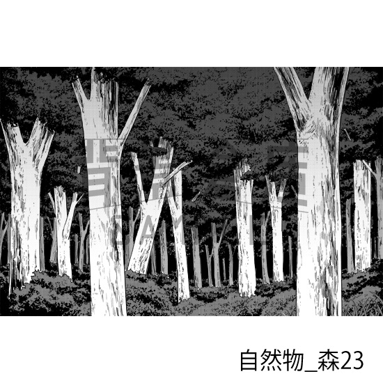 自然物_背景素材集12(森)_トーン