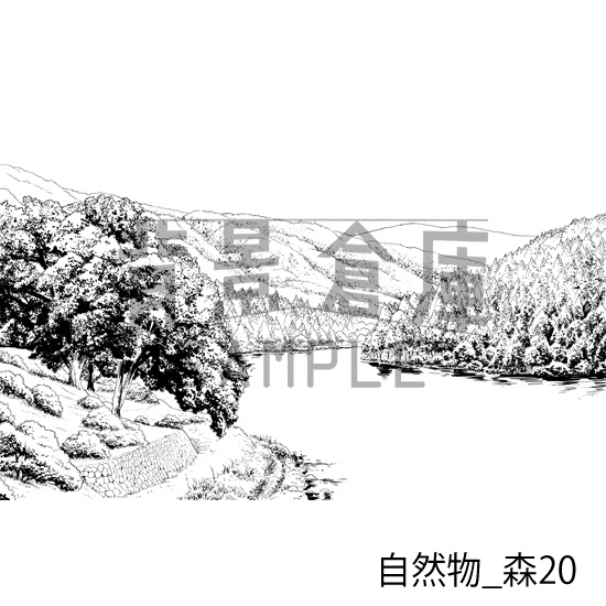 自然物_背景素材集12(森)_トーン