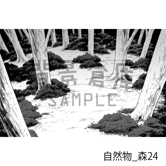 自然物_背景素材集12(森)_トーン