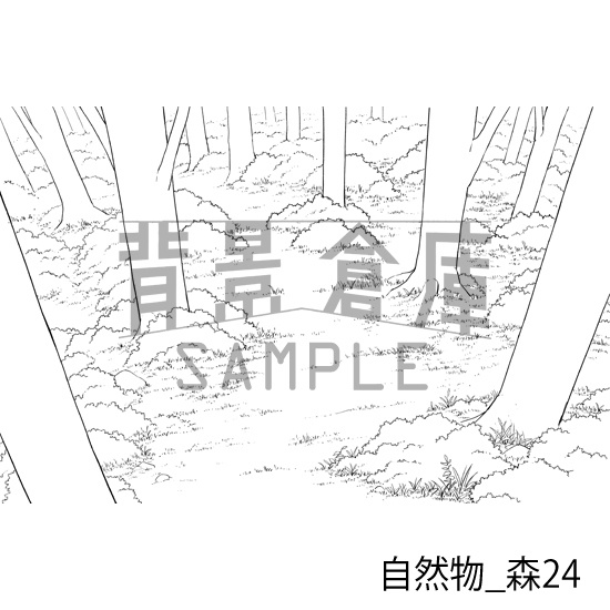 自然物_背景素材集12(森)_トーン