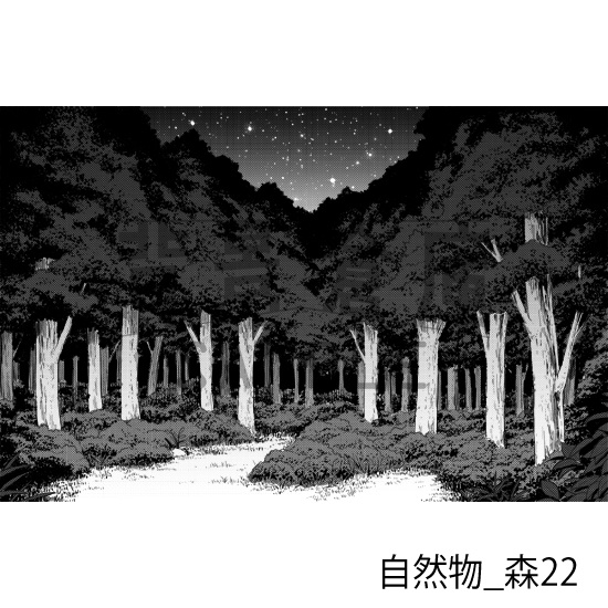 自然物_背景素材集12(森)_トーン