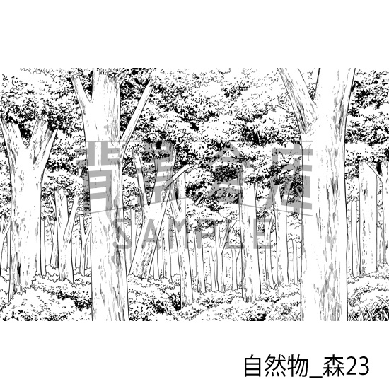 自然物_背景素材集12(森)_トーン