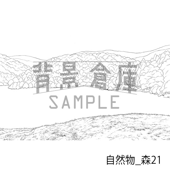 自然物_背景素材集12(森)_トーン