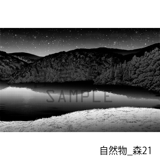 自然物_背景素材集12(森)_トーン