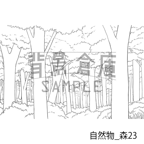 自然物_背景素材集12(森)_トーン