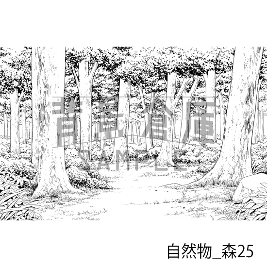 自然物_背景素材集12(森)_トーン