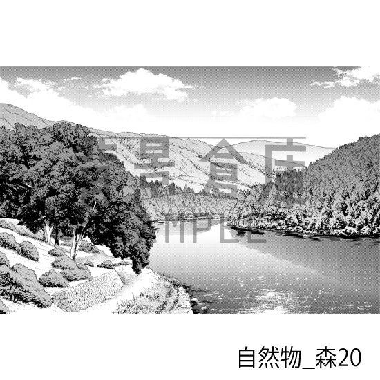 自然物_背景素材集12(森)_トーン