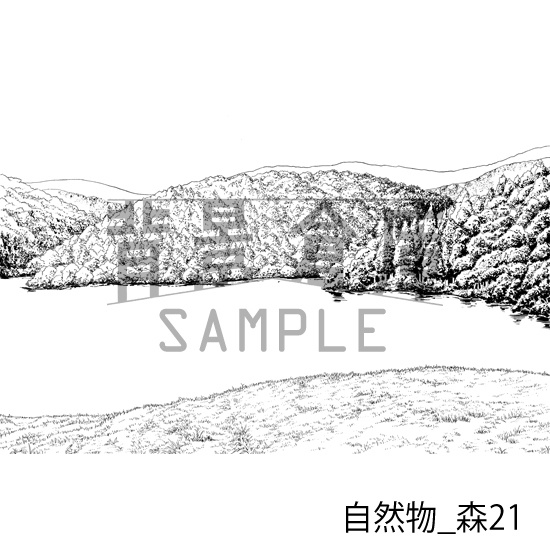 自然物_背景素材集12(森)_トーン