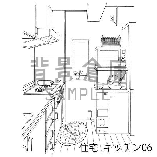 住宅の背景集_セット14(マンション室内)
