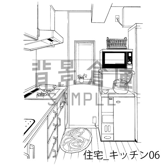 住宅の背景集_セット14(マンション室内)