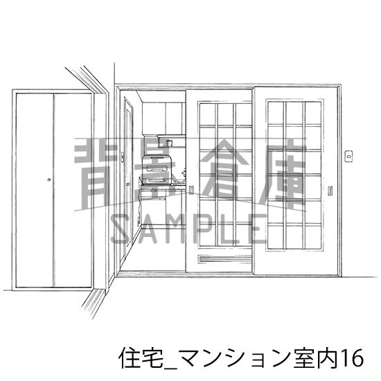 住宅の背景集_セット14(マンション室内)