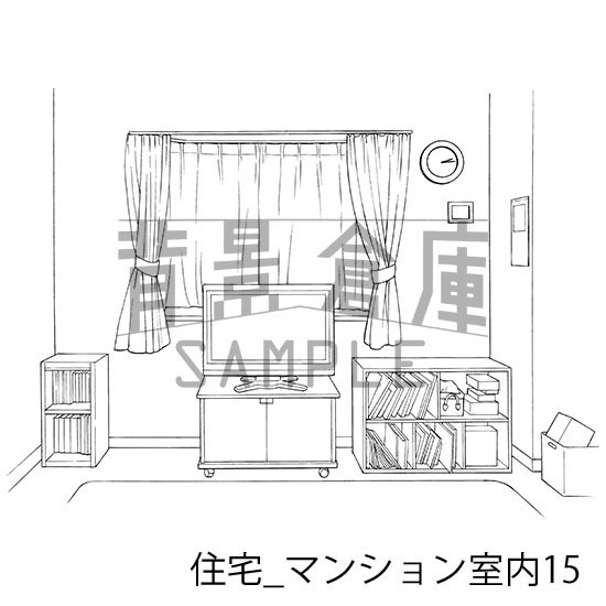 住宅の背景集_セット14(マンション室内)