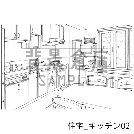 住宅の背景集_セット14(マンション室内)