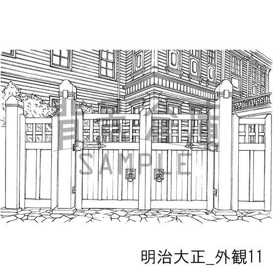 明治大正_背景素材集5(外観)_トーン