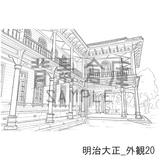 明治大正_背景素材集6(外観)_トーン