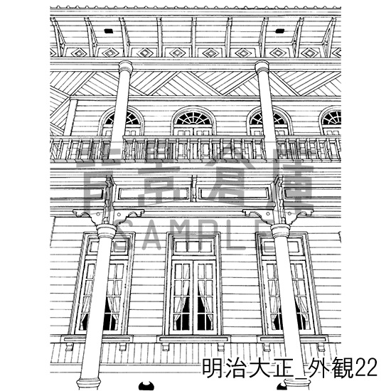 明治大正_背景素材集6(外観)_トーン