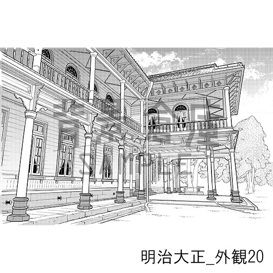 明治大正_背景素材集6(外観)_トーン