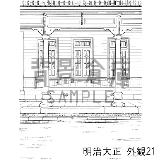 明治大正_背景素材集6(外観)_トーン