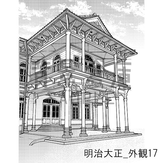 明治大正_背景素材集6(外観)_トーン
