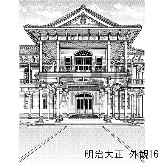 明治大正_背景素材集6(外観)_トーン