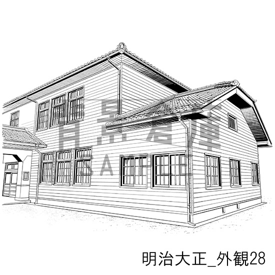 明治大正_背景素材集8(外観)_トーン