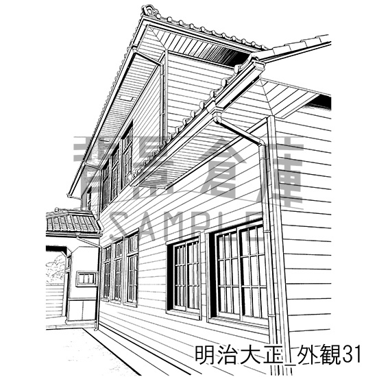 明治大正_背景素材集8(外観)_トーン