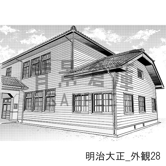 明治大正_背景素材集8(外観)_トーン