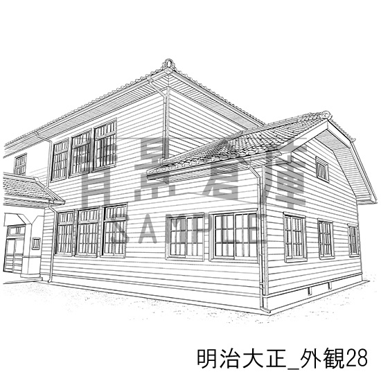 明治大正_背景素材集8(外観)_トーン