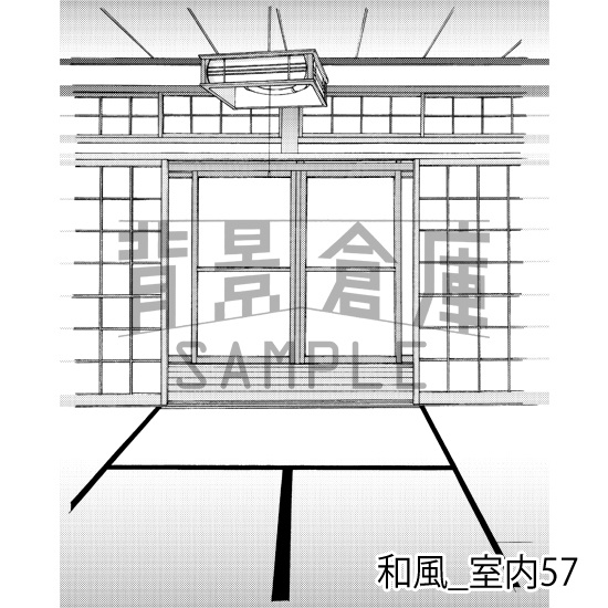 和風_背景素材集19(室内)_トーン