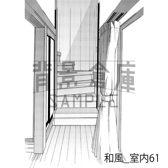 和風_背景素材集19(室内)_トーン